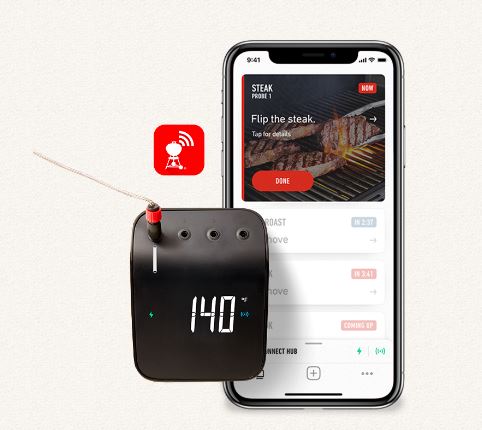 Weber Smart Grillthermometer Connect  WLAN- und Bluetooth-fähig 