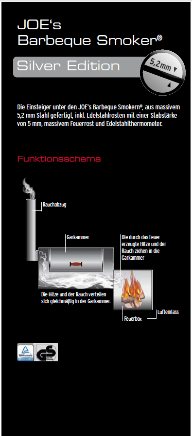 BBQ Stahl Smoker 16 Zoll Tradition