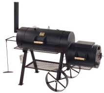 BBQ Stahl Smoker 16 Zoll Texas Classic lange Version Edition 2024