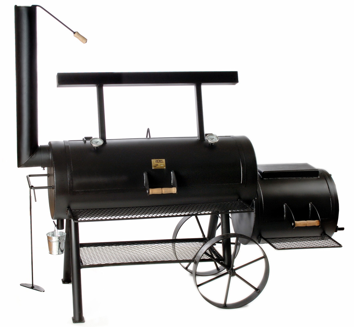 BBQ Stahl Smoker 20 Zoll Championship Longhorn, lange Version 2024 BBQ Stahl Smoker 20 Zoll Championship Longhorn, lange Version 2024