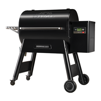 Traeger Pelletgrill Ironwood 885 inkl. Abdeckhaube + Frontablage &  9 kg Pellets 