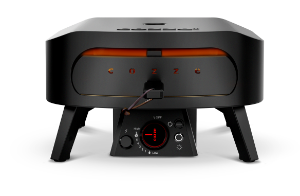 COZZE Gas Pizzaofen 13 CLASSIC Black Edition - mit rotierendem Pizzastein & Hitzeschild