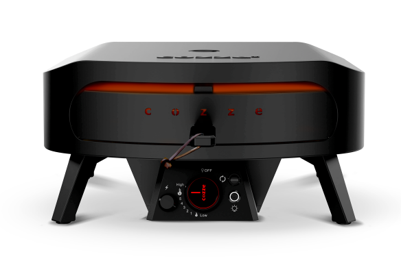 COZZE Gas Pizzaofen 17 CLASSIC Black Edition - mit rotierendem Pizzastein & Hitzeschild