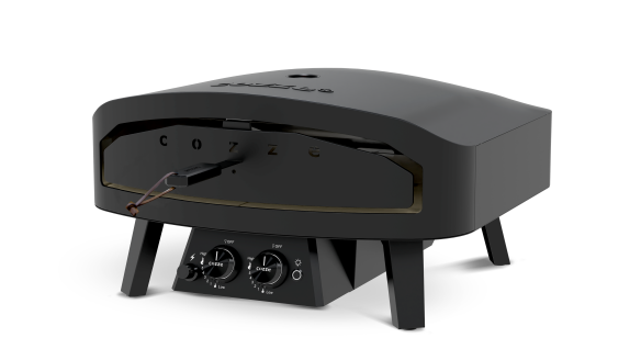 COZZE Gas Pizzaofen 24 Classic Black Edition - mit Hitzeschild & Anschluß-Set