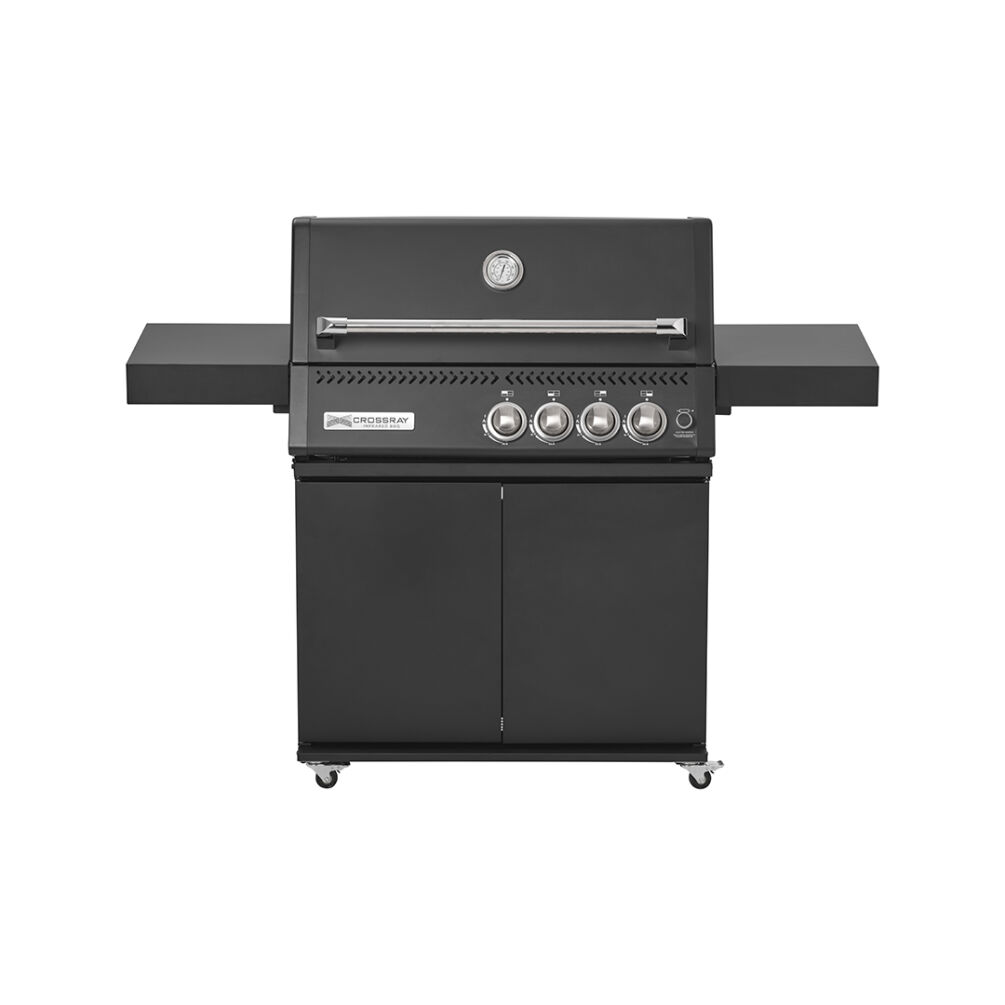 Crossray+ Gasgrill C4 mit Untergestell Black TCX4-Trolley