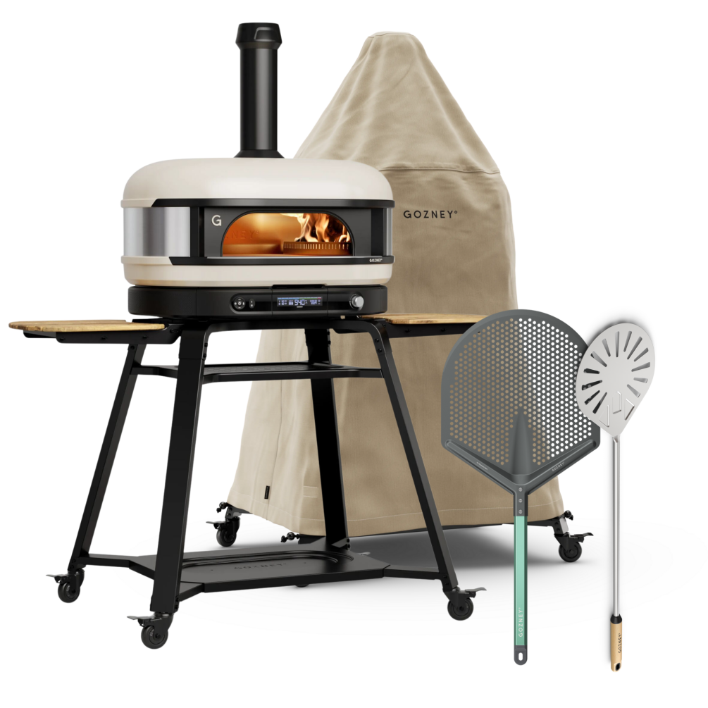 Gozney Pizzaofen Dome XL Dual Fuel Pizzaofen-Bundle, Bone + Stand, Heber, Wender, Abdeckhaube GMPBNEU1825 +1984,1978,1762,1767