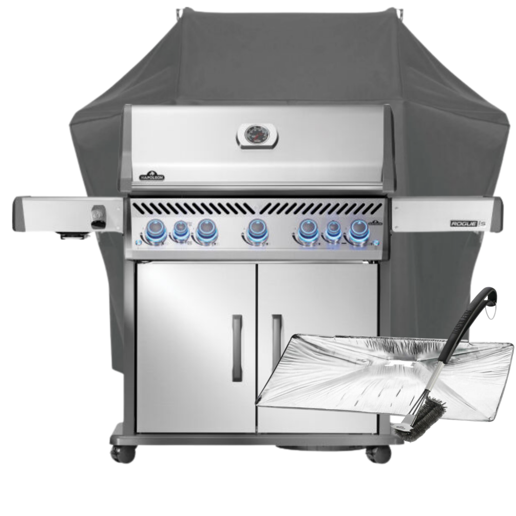 Napoleon SET Gasgrill Rogue PRO-S 625 Edelstahl - mit SIZZLE ZONE & Heckbrenner RPS625RSIBPSS-2-DE SET