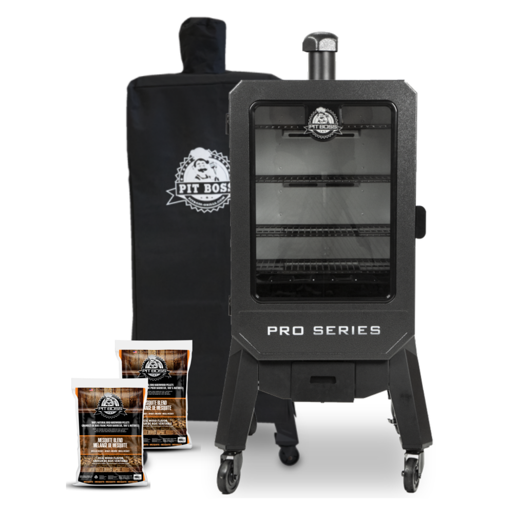 Pit Boss Vertical Pellet Smoker Räucherschrank V4P inkl. 2x Pellets & Abdeckhaube 10803 Set