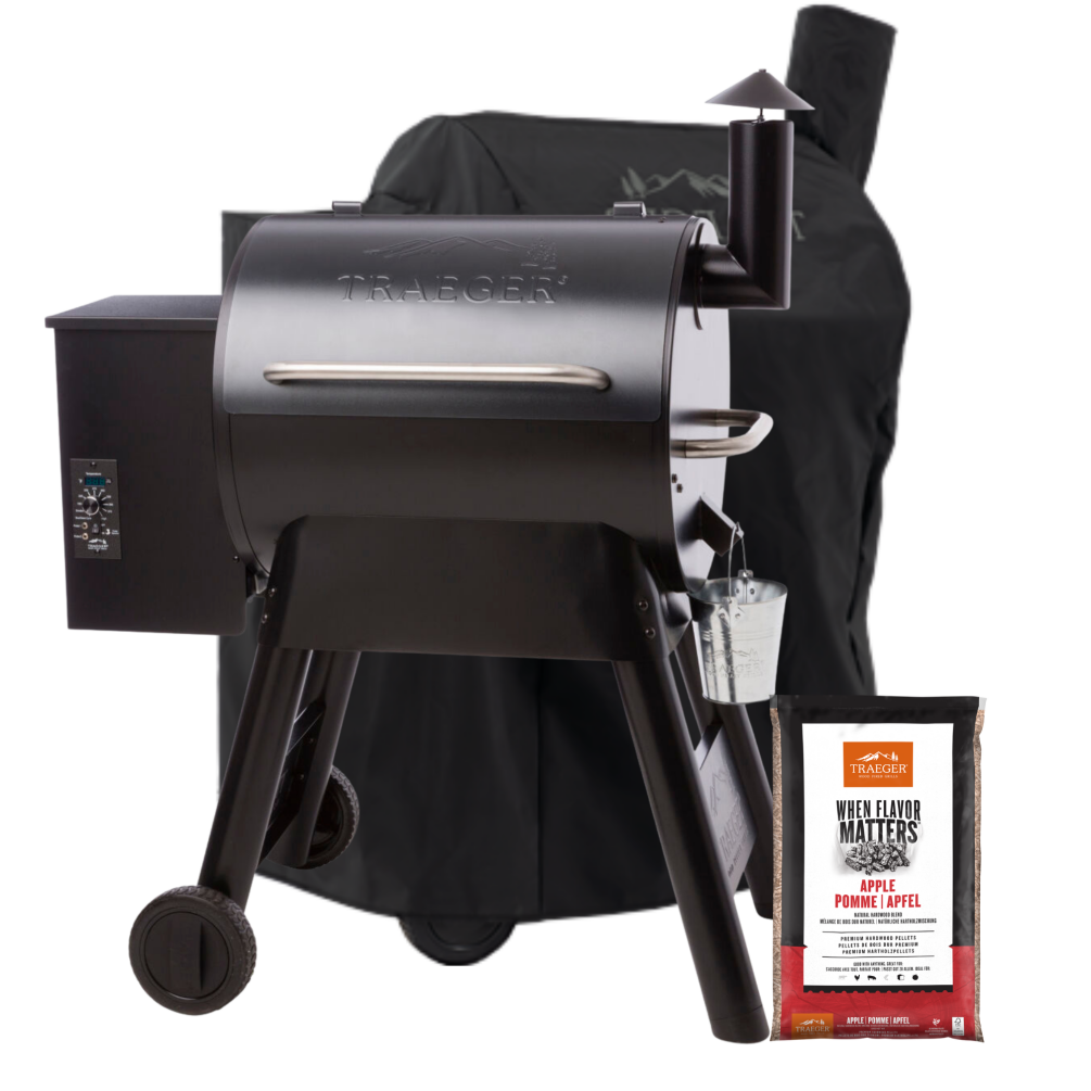 Traeger Pelletgrill Pro Serie 22 inkl. Abdeckhaube & Pellets TFB57PUBE