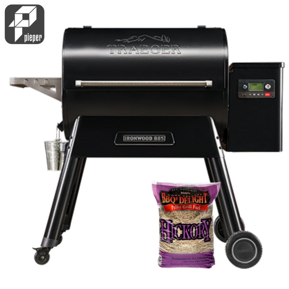 Traeger Pelletgrill Ironwood 885 inkl. 9kg Pellets TFB89BLFC