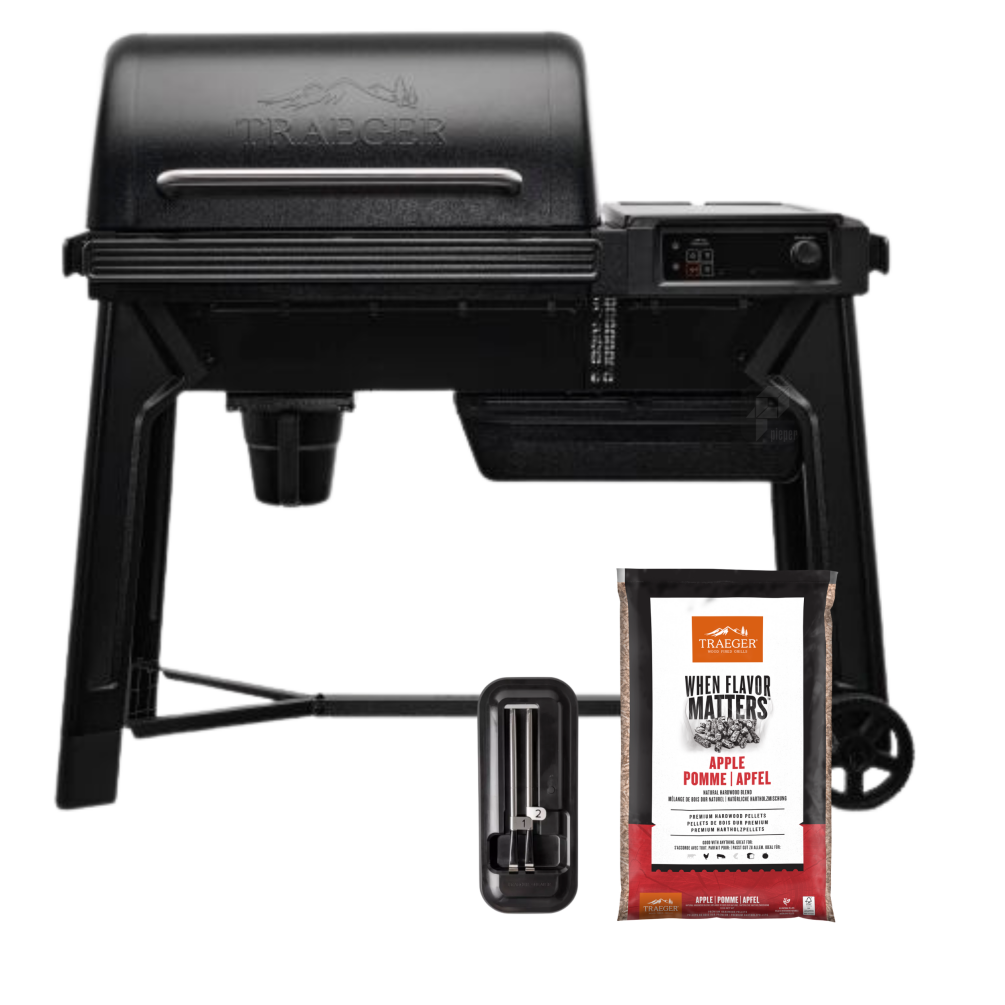 Traeger Pelletgrill Woodridge inkl. Woodridge x MEATER Thermometer & Pellets TFB86MLHI