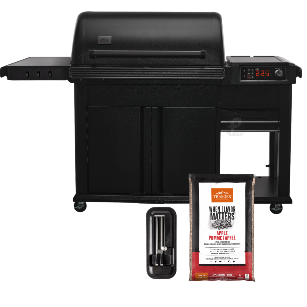 Traeger Pelletgrill Woodridge Elite INTL. inkl. Woodridge x MEATER Thermometer & Pellets TFC97XLHI