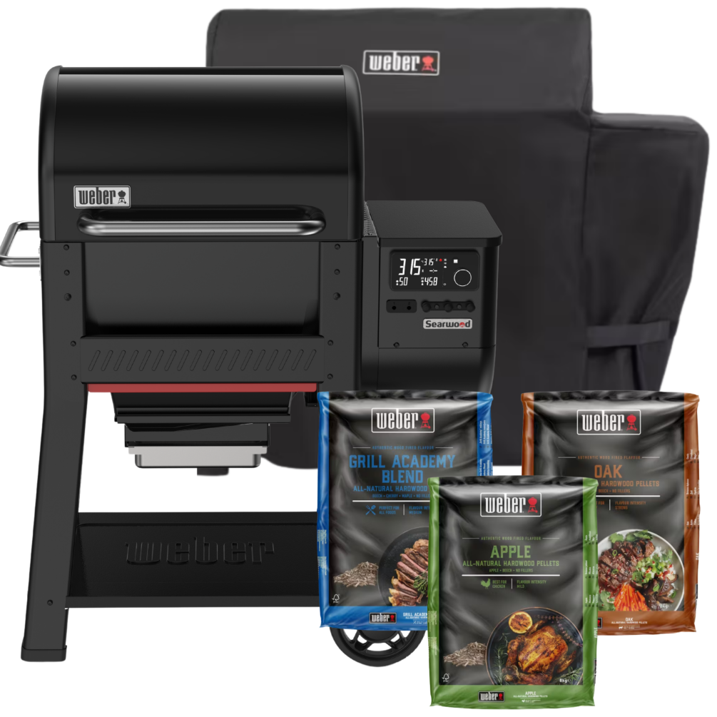 Weber Pelletgrill Searwood 600 inkl. 24 kg Pellets & Abdeckhaube 1500130