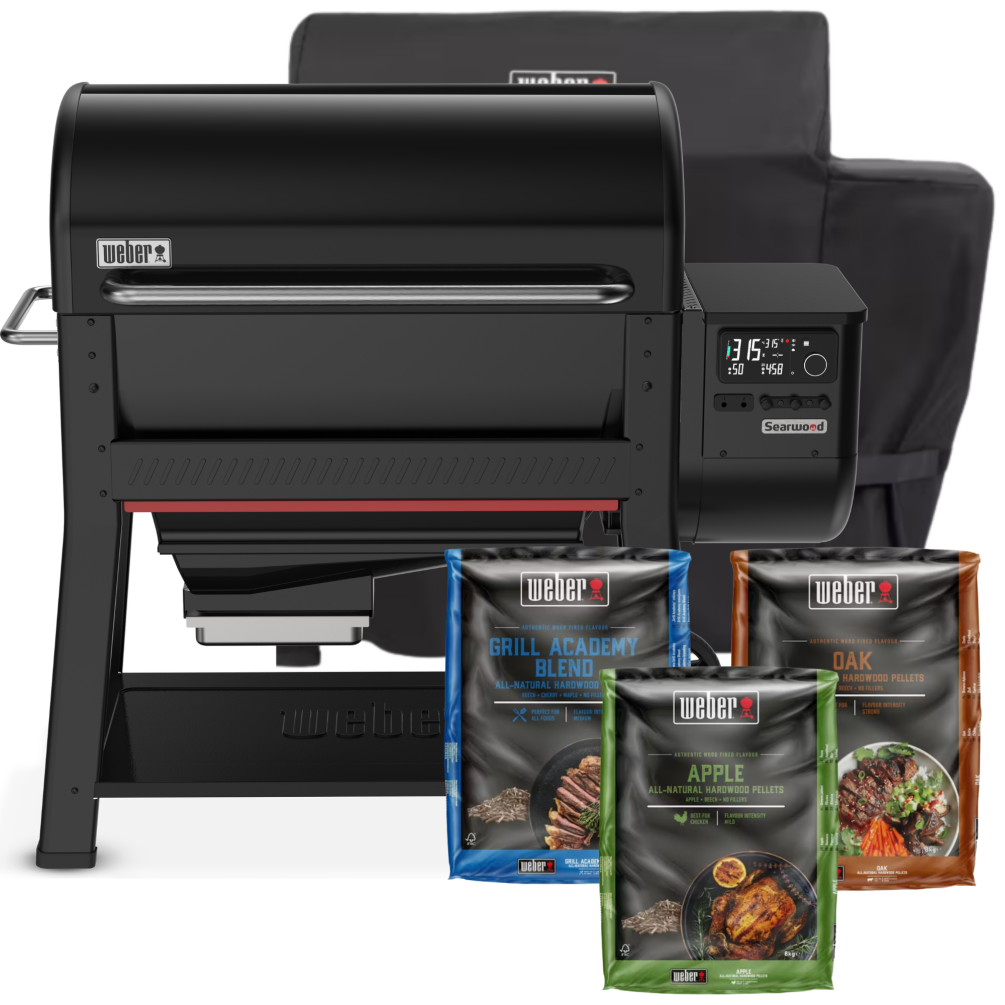 Weber Pelletgrill Searwood XL inkl. 24 kg Pellets & Abdeckhaube 1500131