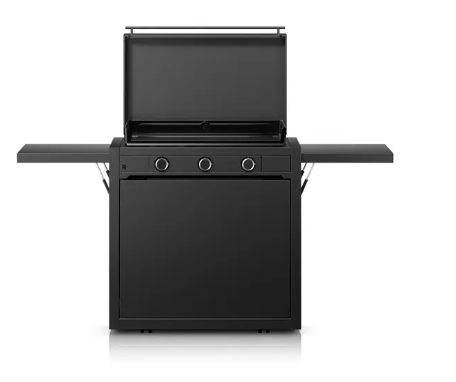 WMF Edition One Plancha-Set mit Wagen, 75 cm, Gas inkl. Abdeckhaube 0425940071