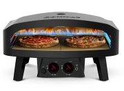 COZZE Gas Pizzaofen 24 Classic Black Edition - mit Hitzeschild & Anschluß-Set