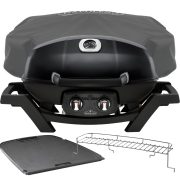 Napoleon SET Gasgrill TravelQ PRO285 inkl. Plancha, Warmhalterost & Abdeckhaube