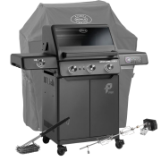 Rösle Smart Gasgrill Epicflame Core 3 Mod.2026 Bundle Set inkl. Abdeckhaube, Drehspieß & Bürste