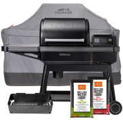 Traeger Pelletgrill Ironwood inkl. Abdeckhaube & Ablagefach + 2x 9kg Pellets 