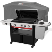 Weber Gasgrill/- Plancha Slate GPSB 76cm Premium mit Seitenkocher & Abdeckhaube