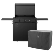WMF Edition One Plancha-Set mit Wagen, 75 cm, Gas inkl. Abdeckhaube
