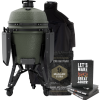 BSTRD. Pro Large Complete Keramikgrill | Alpine Green inkl. Abdeckhaube, BBQ Buch & Holzkohle