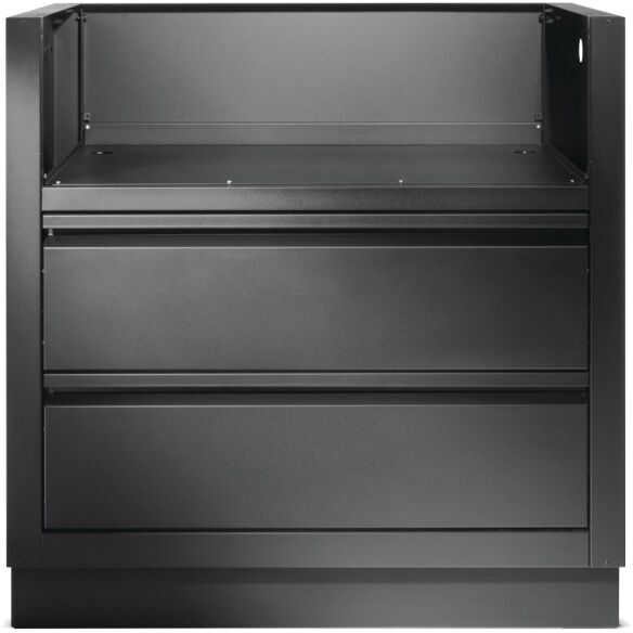 Napoleon Einbau/- Built-In Gasgrill 300 Series Mattschwarz mit Untergestell, Abdeckhaube & Drehspieß