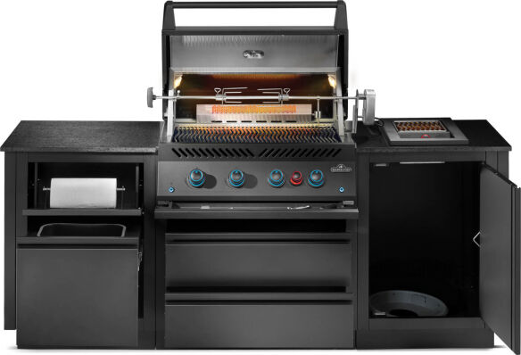 Napoleon Gagsgrillküche OASIS 106 Bundle, 32-Zoll Einbaugrill 700er-Serie Mattschwarz