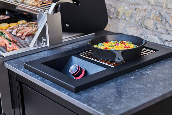 Napoleon Outdoor Küche Oasis Compact 105 mit BIG32PMK-1 inkl. Abdeckhaube & Drehspieß Napoleon Outdoor Küche Oasis Compact 105 mit BIG32PMK-1 inkl. Abdeckhaube & Drehspieß
