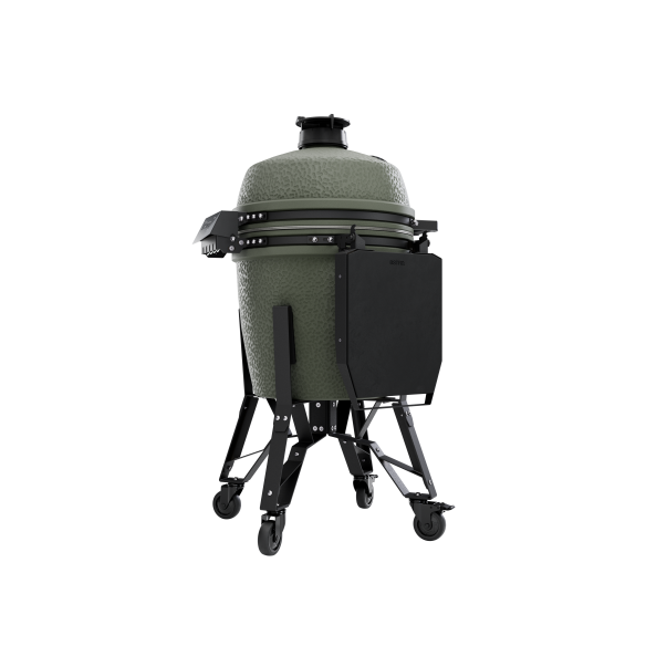 BSTRD. Pro Large Complete Keramikgrill | Alpine Green inkl. Abdeckhaube, BBQ Buch & Holzkohle