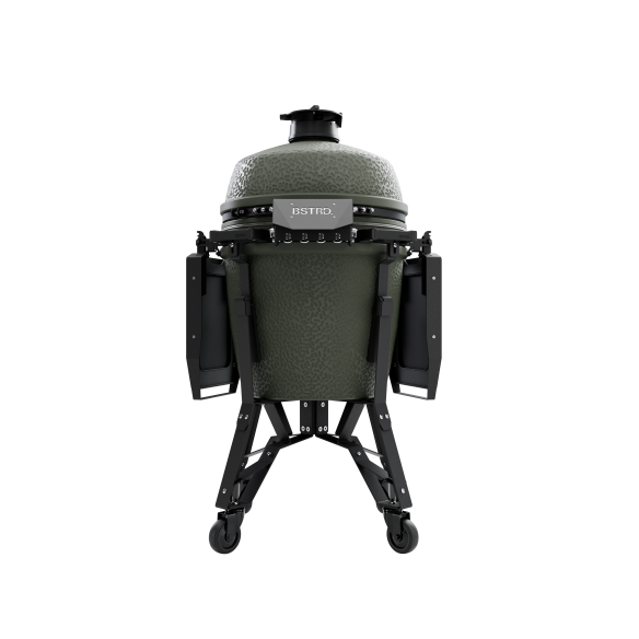 BSTRD. Pro Large Complete Keramikgrill | Alpine Green inkl. Abdeckhaube, BBQ Buch & Holzkohle