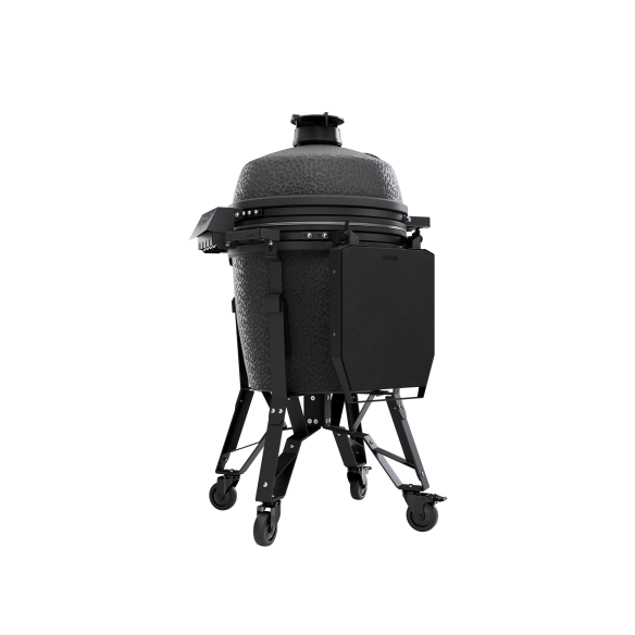 BSTRD. Pro Large Complete Keramikgrill  -  Graphite inkl. Abdeckhaube, BBQ Buch & Holzkohle