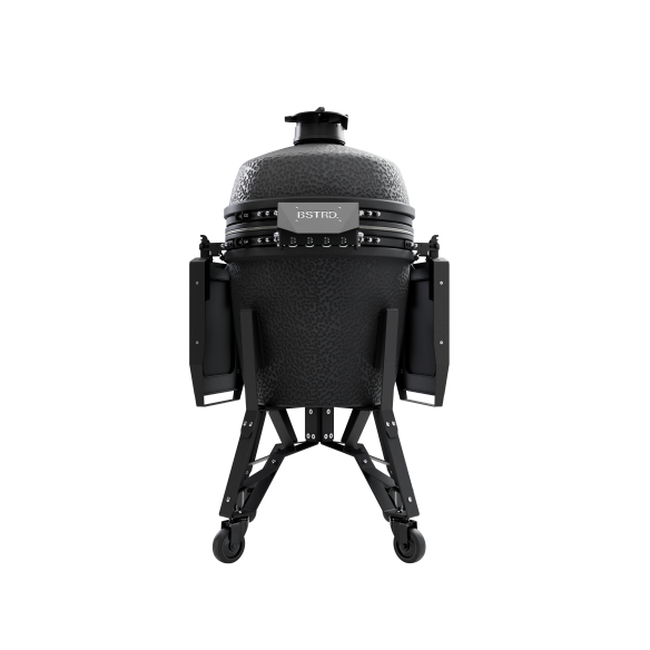BSTRD. Pro Large Complete Keramikgrill  -  Graphite inkl. Abdeckhaube, BBQ Buch & Holzkohle