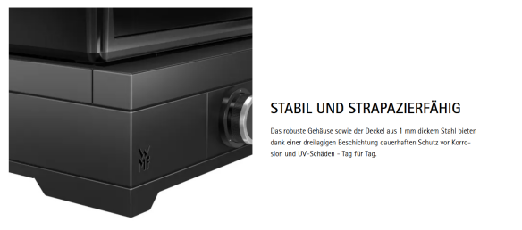 WMF Edition One Plancha-Set, 60 cm, elektrisch inkl. Abdeckhaube