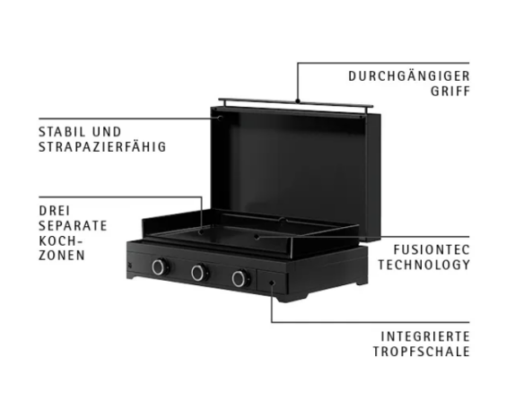 WMF Edition One Plancha-Set, 75 cm, Gas inkl. Abdeckhaube